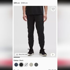 Lululemon Joggers (License To Train) Regular, Men's (S), Women's (M), Black